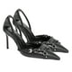 thumbnail image 2 of Zapatos de tacón con punta cerrada para mujer, tacones altos, evitan resbalones, sandalias de tacón elegantes para mujer, negro 37, 2 of 14