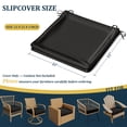 thumbnail image 2 of Kimunuk 4Pcs Outdoor Slipcovers for Chair Cushions , 22" x 22" Replacement Waterproof Non-Slip Patio Seat Cushion Covers with Handle,Black, 2 of 7