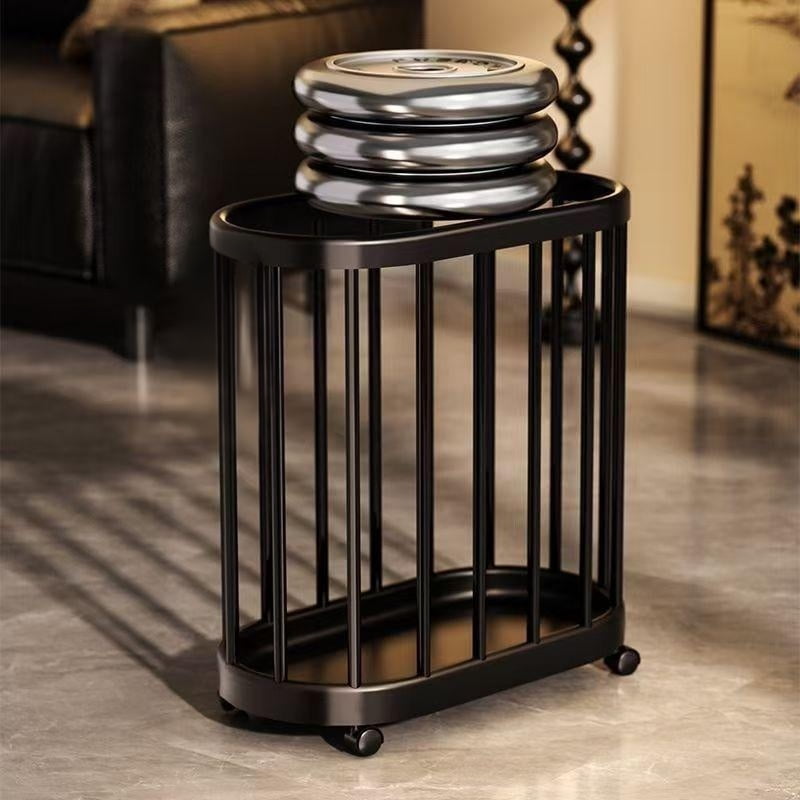 Yoga Mat Storage Racks, Sport Equipment Storage Cart, Yoga Mat Holder Storage Basket with Handle and Wheels, for Foam Roller Yoga Block Resistance Bands
