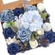 thumbnail image 1 of Flores Artificiales PeoníA Azul Polvorienta Falsa CombinacióN de Flores para Boda DIY Ramos de Novia Centros de Mesa Decoraciones para el Hogar, 1 of 9