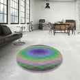thumbnail image 4 of Ahgly Company Machine Washable Indoor Square Transitional Rebecca Purple Area Rugs, 7' Square, 4 of 7