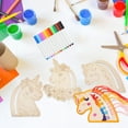 thumbnail image 2 of 1 Set Wooden Craft Kit Blank Wood Cutouts Painting Crafts Unfinished Decorations Cutouts Coloring Supplies, 2 of 7