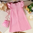 thumbnail image 6 of WERYOUNG Girl's Dresses Solid Color Sleeveless Scoop Neck Fashion Summer Dress With Bag Club Party Cozy Breathable Sundress, 6 of 7