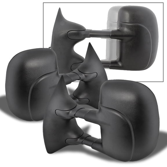 AKKON - For 00-05 Excursion 1999-2016 SuperDuty Pickup Truck Extendable Towing Manual Mirrors Left   Right Side Pair Replacement