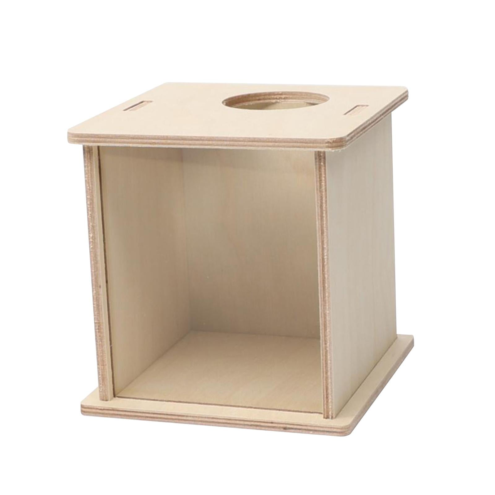 Hamster Digging Box Wooden Visible Hut Shower Room for Mice Lemmings Gerbils 16cmx13cmx14cm