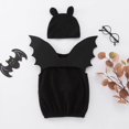 thumbnail image 4 of URMAGIC Newborn Infant Baby Boy Girls Halloween Bat Costume 3PCS Romper 18-24 Months, 4 of 6