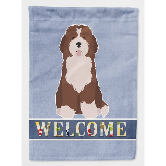 Carolines Treasures CK3792CHF Bernedoodle 2 Welcome Flag Canvas House Size  Large multicolor
