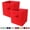 Red Color, variant on YOYTOO 2 Pack Cube Storage Bins with Handle, 11" Foldable Fabric Cube Organizer Baskets for Shelves and Cubby Organizers, Red