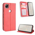 thumbnail image 2 of Compatible with Google Pixel 4A 4G Case Magnetic Closure Vintage Pattern PU Leather Wallet Cover with Card Slots-Red, 2 of 5