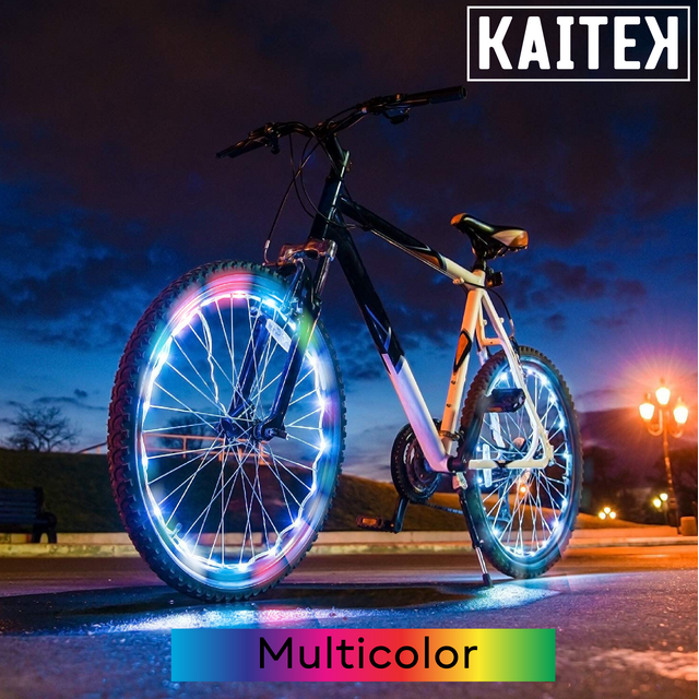 IFRENCHIE Luz LED para Rueda de Bicicleta de 2 Ruedas, Multicolor