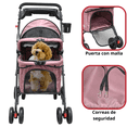 thumbnail image 3 of Carriola para Mascotas Cochecito para Perros y Gatos Pequeños - Medianos Ligera y Plegable con Freno Bandeja Portavasos - Rosa, 3 of 6