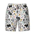 thumbnail image 4 of Lsque Mens Swim Trunks Puppy Pattern - Bathing Suit Compression Liner - Beach Swim Shorts Swimwear - (S-3XL) - Stretch Quick Dry -Medium, 4 of 9