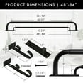 thumbnail image 5 of MERIVILLE 1" Double Wraparound Curtain Rod Set, Adjustable 48–84 Inches, Blackout Design, Black, 5 of 5