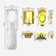 thumbnail image 3 of Combo completo de la Carcasa trasera de la cubierta superior transparente dorado jinwen Carcasa superior de Clipper, 3 of 8