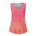 thumbnail image 3 of ZHENHONG Workout Tank Tops Woman Women'S 2025 Popular Round Neck Short Sleeved 2D Printed Casual Loose And Versatile Vest Suspender,Pink Women Blending Shirts XXL, 3 of 7
