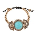 thumbnail image 1 of Brazalete grabado con de moda, pulseras con cordón de aleación turquesa Bohemia, de joyería para decoración de de bodas para dorado, 1 of 9