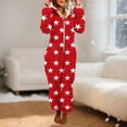 thumbnail image 5 of Women's Warm Pajamas, Winter-Ready Romper with Hooded Sleeves, 5 of 5