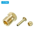 thumbnail image 3 of 4mm ID 2mm OD Tube Compression Assortment Kit, 12 Set Brass Compression Sleeve Ferrule & Insert & Nut, 3 of 5