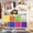 Rainbow-6 Pack, variant on 11 Inch Cube Storage Bins, Colorful Cube Storage Organizer, Fabric Storage Bins, Storage Cubes for Shelves, Closet, Toy Storage Bins for Kids Room, Play Room, Rainbow, 6-Pack