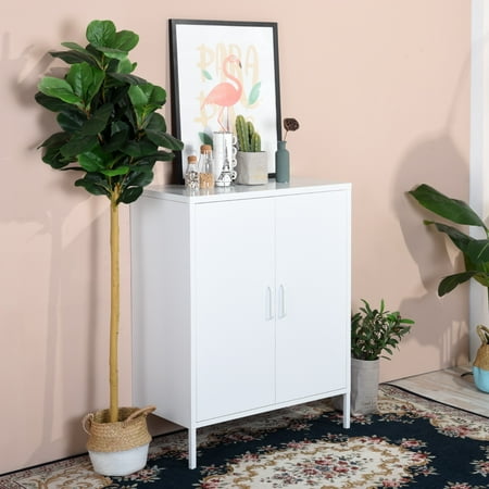 Furniture R Metal Storage Cabinet 2 Door File Locker Console Stand