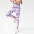 thumbnail image 2 of FLMEI Kids Girls Athletic Leggings,Girls Bottoms Dance Pants for Kids, Active Tights for Yoga Running Ninth Pants for 6-12T, 2 of 8