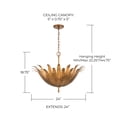thumbnail image 4 of 4 Light Pendant In Bohemian Style-18.75 Inches Tall And 24 Inches Wide-Textured White Finish    -Traditional Installation Capital Lighting 349541Xw, 4 of 7