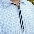 thumbnail image 3 of Harry Potter Hufflepuff Pattern Western Southwest Cowboy Necktie Bow Bolo Tie, 3 of 4