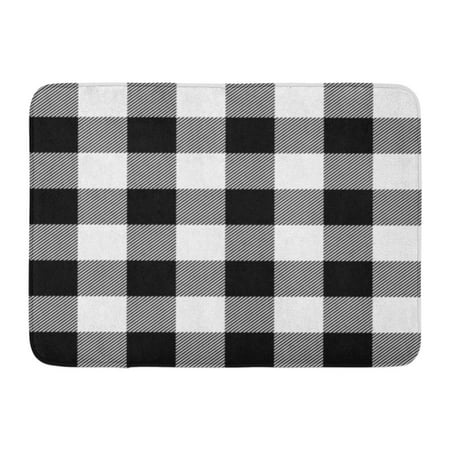 Buffalo Check Rug KDAGR Buffalo Lumberjack Plaid Pattern Check Black Casual Checkered Flannel Doormat Floor Rug Bath Mat 23.6x15.7 inch ()