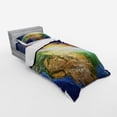thumbnail image 2 of Ambesonne Colorful Bedding Set 3 Pcs, View of Sunrise Planet, Twin, Multicolor, 2 of 2