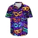 thumbnail image 4 of Hombres Botón Arriba Camisas Carnaval Impreso Cuello de Manga Corta, Moda Casual Top para el Ocio Y las Vacaciones, 4 of 9