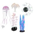 thumbnail image 2 of Adorno para tanque de peces de acuario, simulación de silicona brillante, medusas, decoración de Coral, 2 of 5