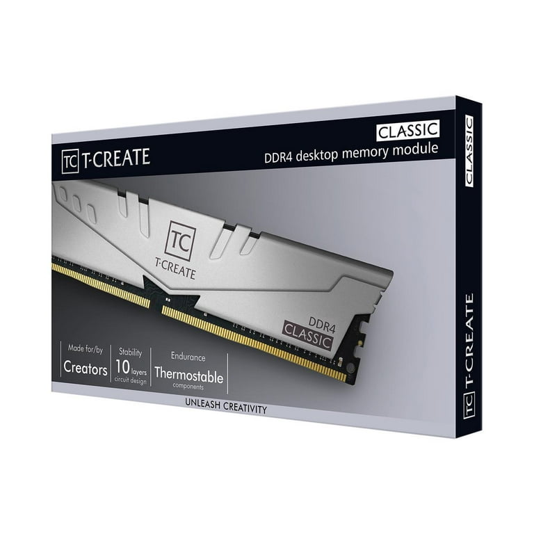 TEAM T-CREATE CLASSIC 16GB DDR4-3200 メモリ Team CLASSIC 16GB (2 x 8GB) DDR4 SDRAM Memory Kit - Walmart.com
