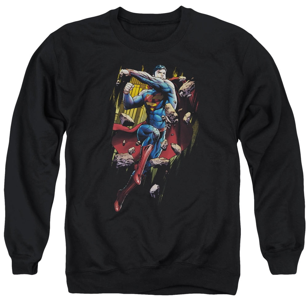 Superman Fly By Adult Crewneck Sweatshirt 