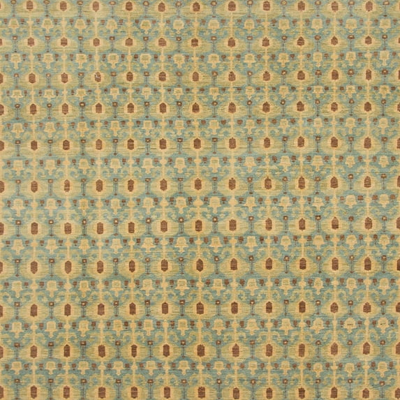 Ahgly Company Machine Washable Indoor Square Abstract Metallic Gold Area Rugs, 5' Square