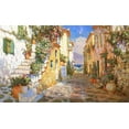 thumbnail image 2 of Obuchovsky, Yury 24x16 Gold Ornate Wood Framed with Double Matting Museum Art Print Titled - Street to thte Sea, 2 of 4