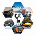 thumbnail image 3 of Universal 360° Clip On Rear View Mirror Mobile Cell Phone Holder Car Mount Stand, 3 of 6