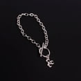 thumbnail image 4 of Retro Creative Alloy Bracelet: Electroplated Unisex Bracelet, Individually Packed, Featuring Round Noodle Bear, Glossy Bear, Lettering Smiley, and More, 4 of 23