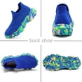 thumbnail image 2 of CZV Kids' Sock Sneakers Lightweight Breathable Slip-On Shoes for Boys & Girls - Non-Slip Casual Walking Shoes for Toddler/Little Kid,Size 4 Big Kid,Blue, 2 of 8