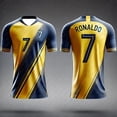 thumbnail image 5 of Camiseta de manga corta de verano 24/25 para hombre, con estampado 3D de Cristiano Ronaldo n.º 7, transpirable, cómoda y absorbente del sudor, de manga corta, 5 of 5
