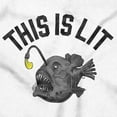 thumbnail image 2 of This Is Lit Funny Anglerfish Fishing Unisex Plus Fleece Graphic Hoodie Brisco Brands 2X, 2 of 3