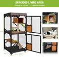 thumbnail image 3 of BUTINGLALE Cat House Outdoor Catio on Wheels 70.9" Cat Enclosure Perfect for 3-5 Cats,Waterproof Cover Kitty Shelter, 3 of 8