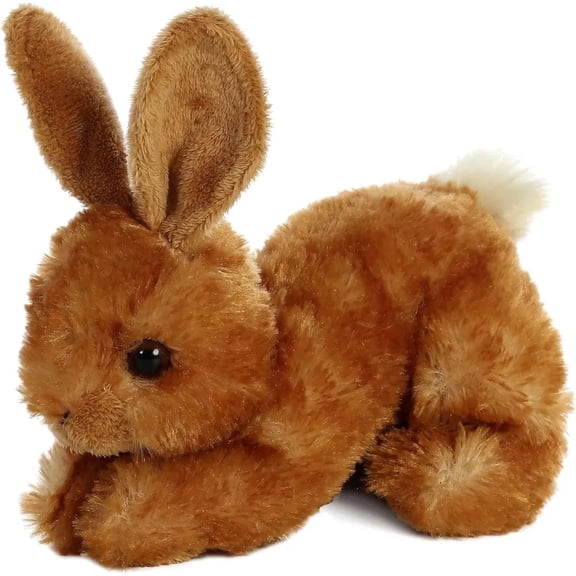 Aurora® Adorable Mini Flopsie™ Bitty Bunny™ Stuffed Animal - Mini Companions Ready for Playful Adventures - for Kids All Ages, Toddlers, Adults, and Families - Brown 8 Inches