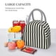 thumbnail image 5 of Balery Black And White Thick Stripes Bolsa de Almuerzo para Mujeres, Caja de Almuerzo, Bolsa de Almuerzo Pequeña Impermeable, Tote de Almuerzo Reutilizable con Gran Capacidad, 5 of 6