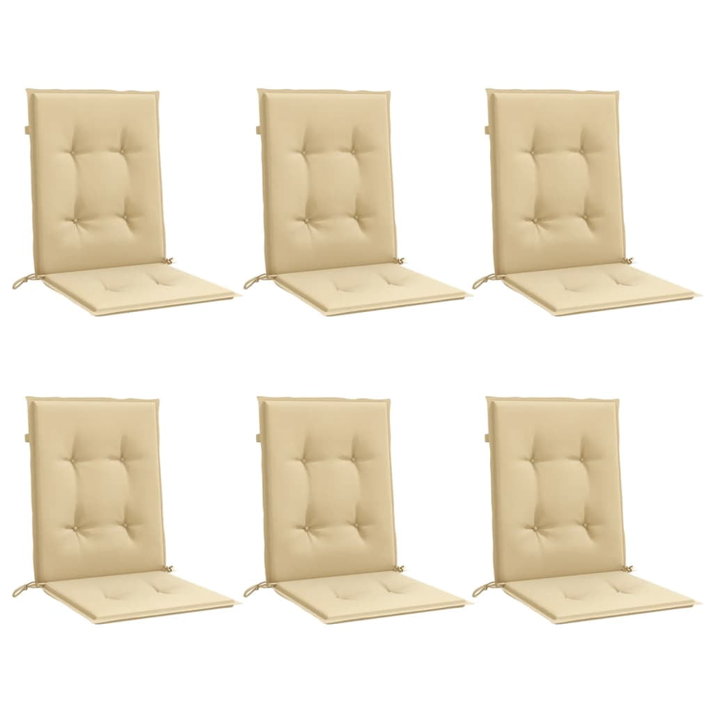vidaXL Lowback Chair Cushions Seat Pad Outdoor Garden Patio Furniture Fabric
