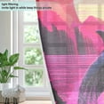 thumbnail image 3 of Dolphins and Sunset Semi Sheer Curtains for Living Room Bedroom Set of 2 Insulated Window Drapes, 3 of 6