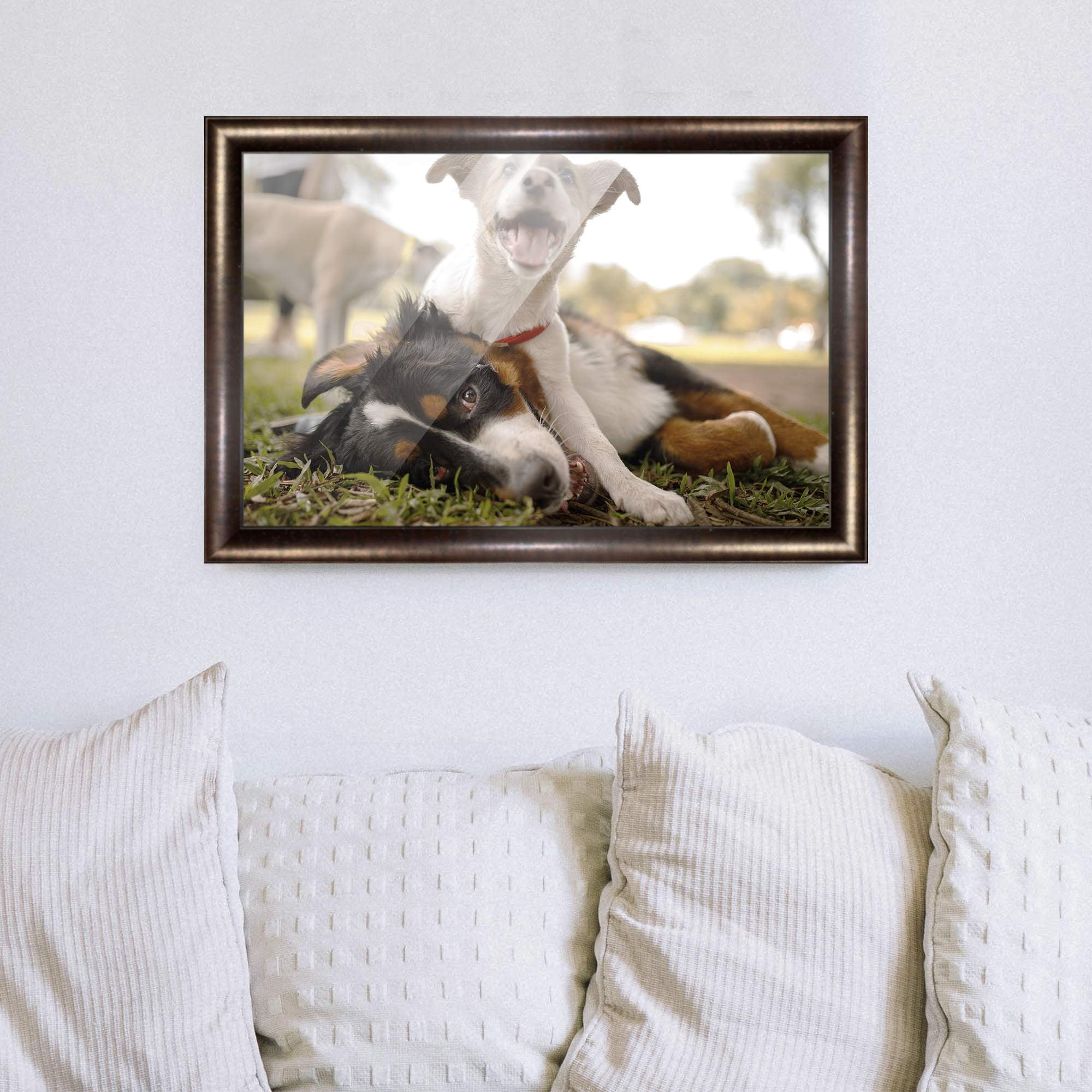 18x24 Bronze Brown Real Wood Picture Frame Width 1.25 inches | Interior Frame Depth 0.75 inches |