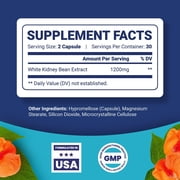 Phytoral White Kidney Bean Extract Supplement, Carb Blocker and Appetite Suppressant, 60 Capsules