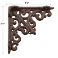 thumbnail image 4 of Midwest Craft House 3 3/4" X 3 3/4" Cast Iron Wall Mounted Brackets, Antique Brown Pack of 2, 4 of 5