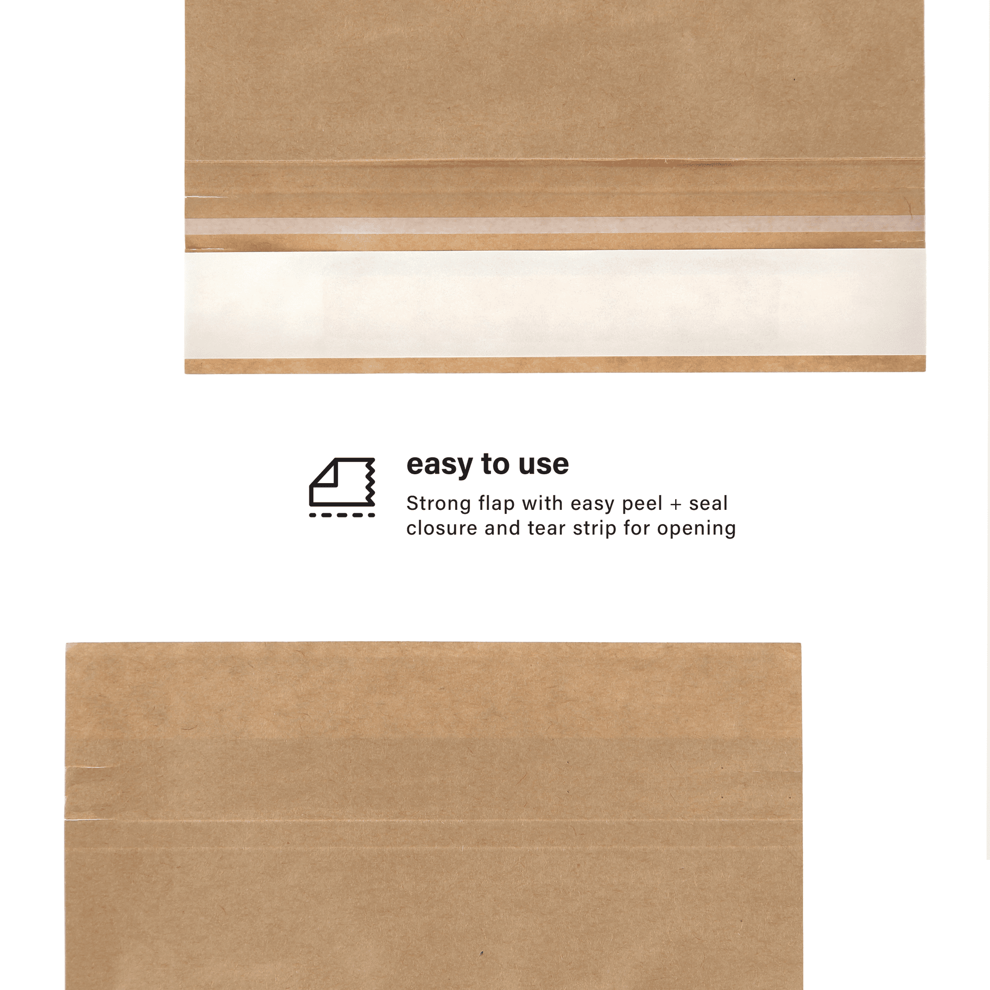 Elementree Sustainable Expandable Flat Paper Mailer, Medium, 50 Count, Peel & Stick