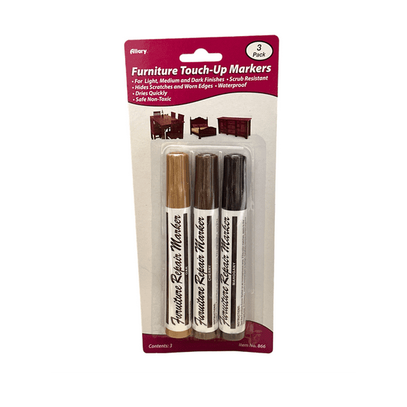 Allary Furniture Touch-Up Markers: Brown Color; 1 Pack of 3 Markers